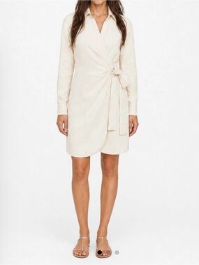 NWT Onia Wrap Dress in Flax (Beige / Cream)